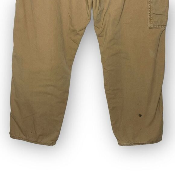 Wrangler Pants Cargo Fleece Lined Straight Leg Khaki Men’s Size 38x30 Flawed - Picture 6 of 11